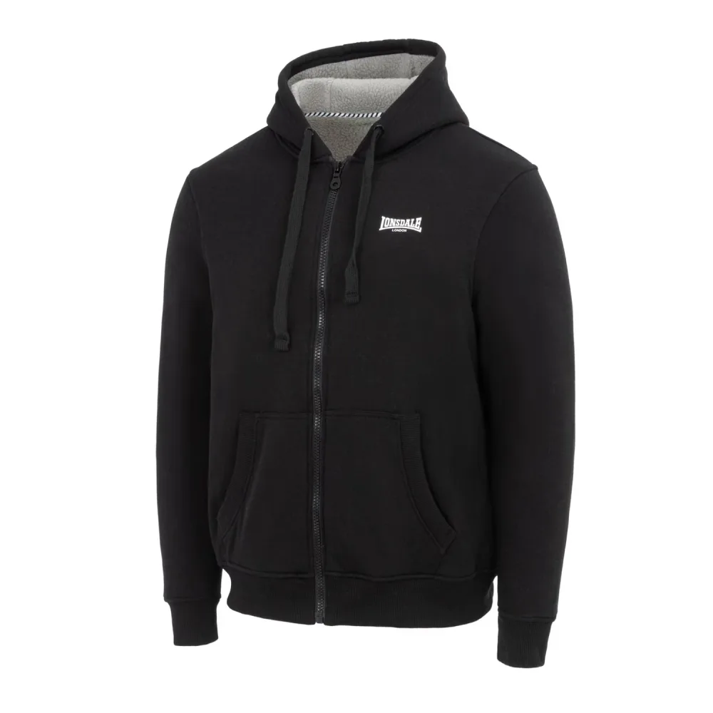 Veste coton sherpa LONSDALE Noir