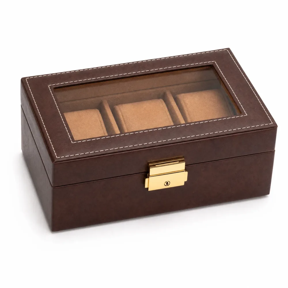 Coffret à Montres en Cuir – 3 Compartiments 🕰️