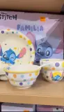 🍽️ Service de Table Enfant en Céramique - Motif Chat & Souris