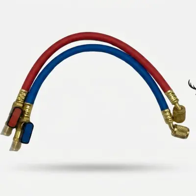 Jeux de flexible  30 cm avec vanne male femelle