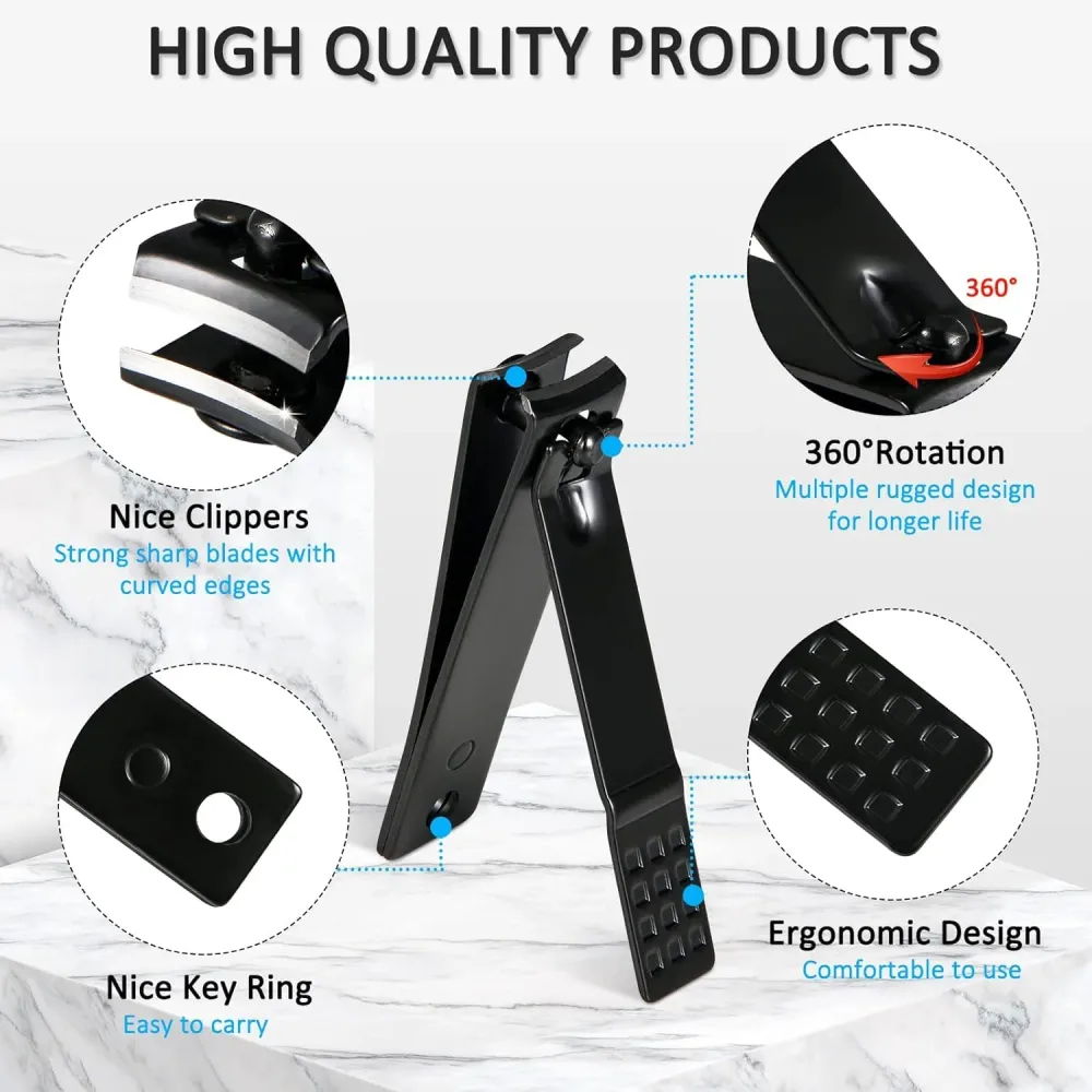 Kit de manucure 26 PCS coupe-ongles professionnel en acier inoxydable - طقم العناية بالأظافر والجسم