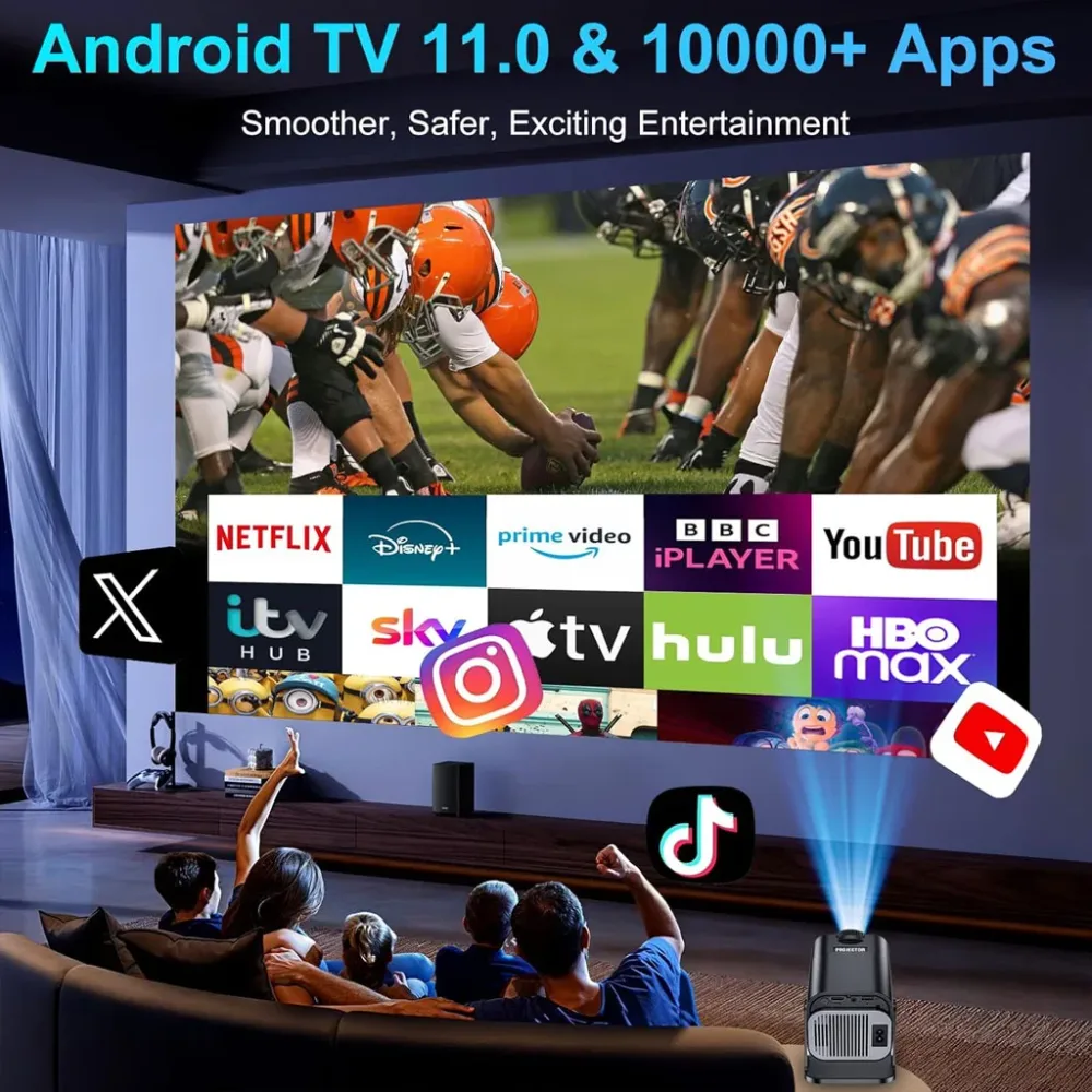 Projecteur portable Full HD HY320 Mini Android 11 WiFi6 et Bluetooth 5.0 - جهاز عرض ذكي