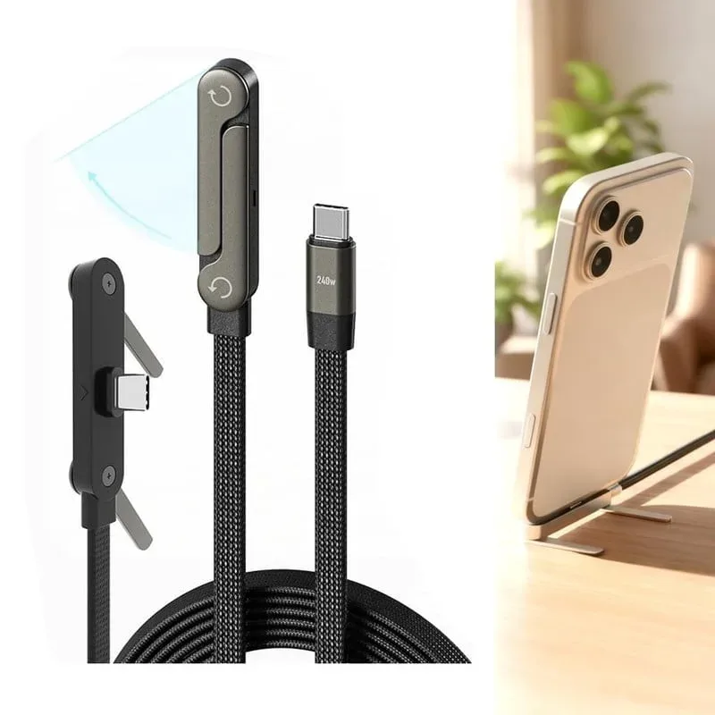 كابل شحن عصري 240W ANKER أصلي مع سيبور مدمج  type C