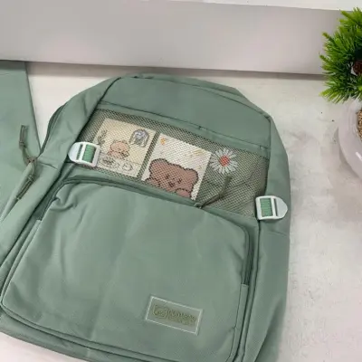 Ensemble de sacs d’école Kawai pour adolescents 4Pcs Guiyu V4 Vert – محفظة 4 قطع كاواي أخضر