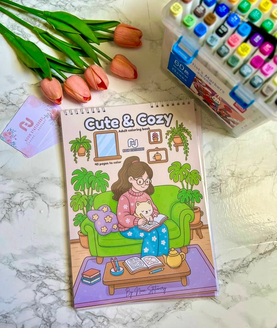 Cute Adult Coloring Book