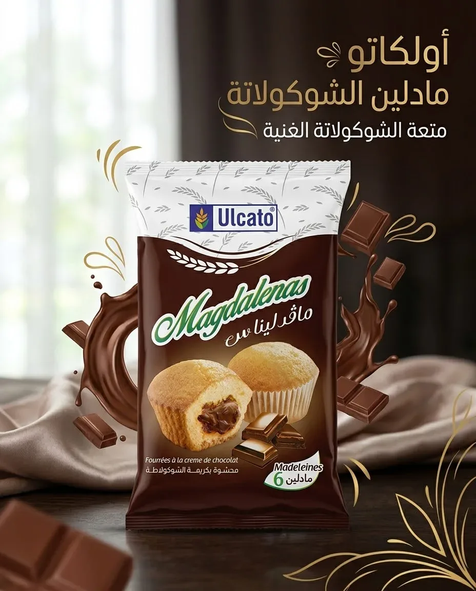 مادلين محشوة بكريمة الشوكولاطة _ulcato_