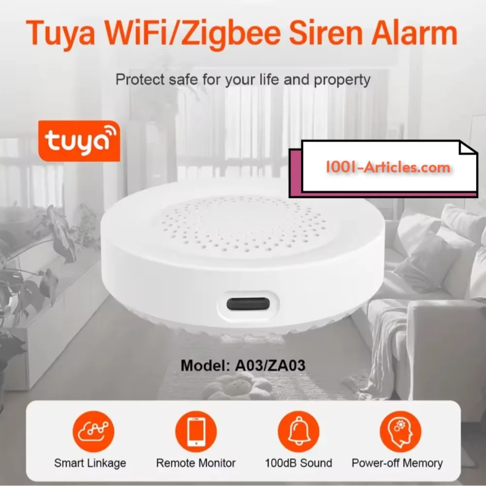 Sirène - alarme sonore de sécurité intelligente - Wifi - Zigbee Tuya Smart