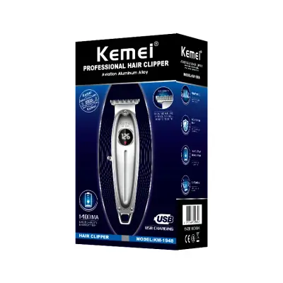 Kemei KM-1948 Tondeuse 5W – 1400mAh, 7500 RPM, USB Type-C