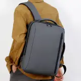 Sac à Dos Business Voyage pour Homme Convertible en Sac à Main Poche Extensible Vert SACHM01V - حقيبة ظهر للرجال متعددة الاستخدامات للكمبيوتر المحمول