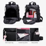 Sac à dos oxford Antivol étanche Pour Femme – Noir