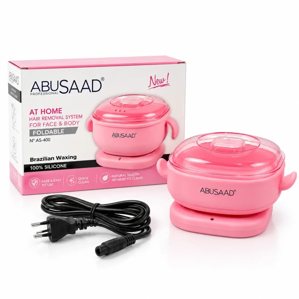 ABUSAAD AS-400 Chauffe-Cire Pliable 100% Silicone – Épilation Visage & Corps