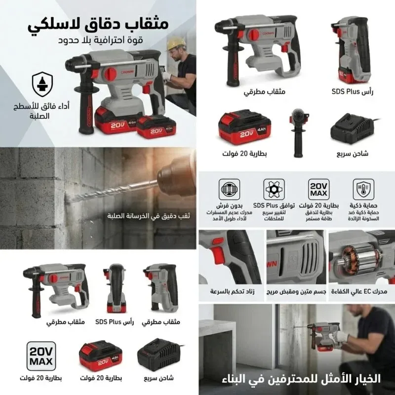 Perforateur crown 20v max