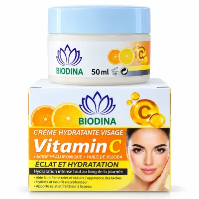 BIODINA Crème Hydratante Visage Vitamin C 50ML