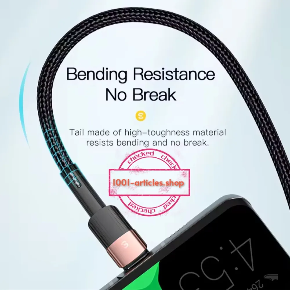Cable Original ESSAGER 66W 6A USB-Type C - QC 3.0