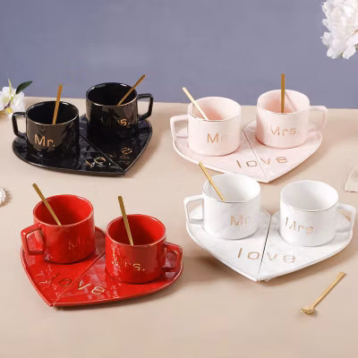 طقم أكواب السيراميك (6 قطع) – Cup Set couple