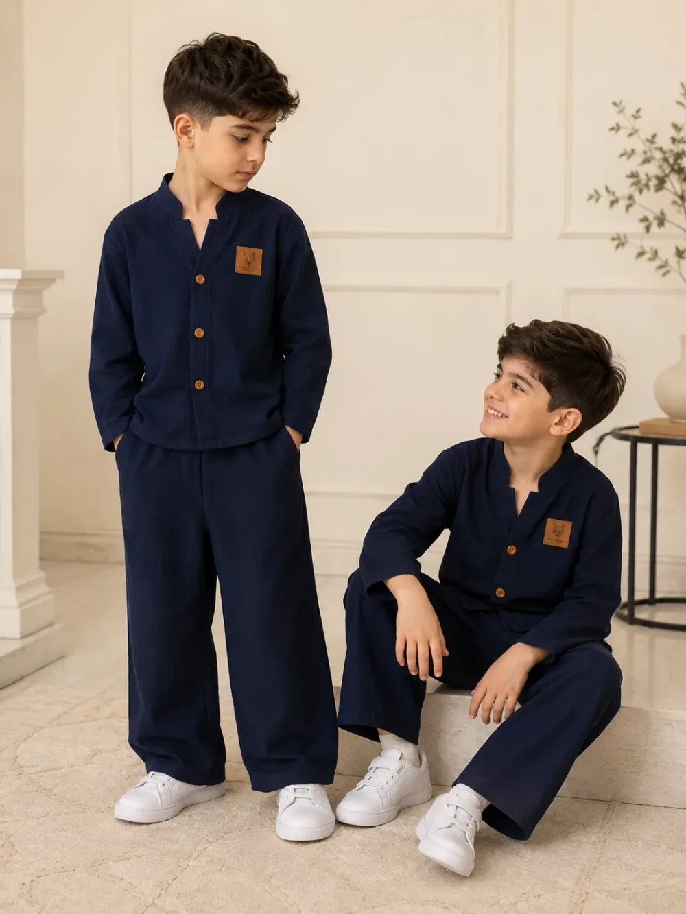 طقم أولاد قطعتين ( LINEN )