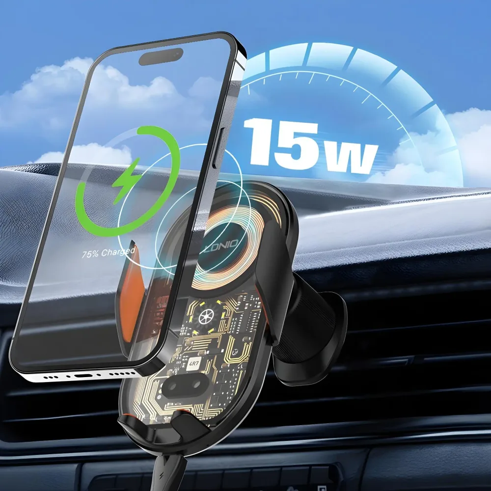 SUPPORT SMARTPHONE AUTO AVEC CHARGEURS SANSFIL MA30 15W by LDNIO