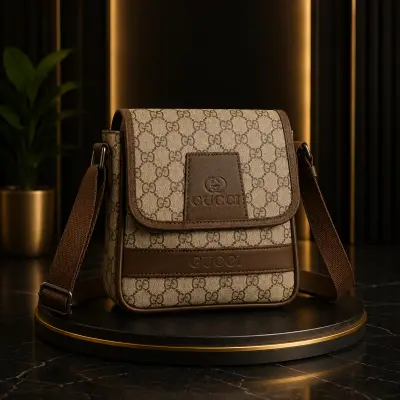 Sacoche Gucci beige et brune
