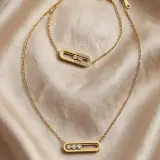 Parure géométrique à cristaux