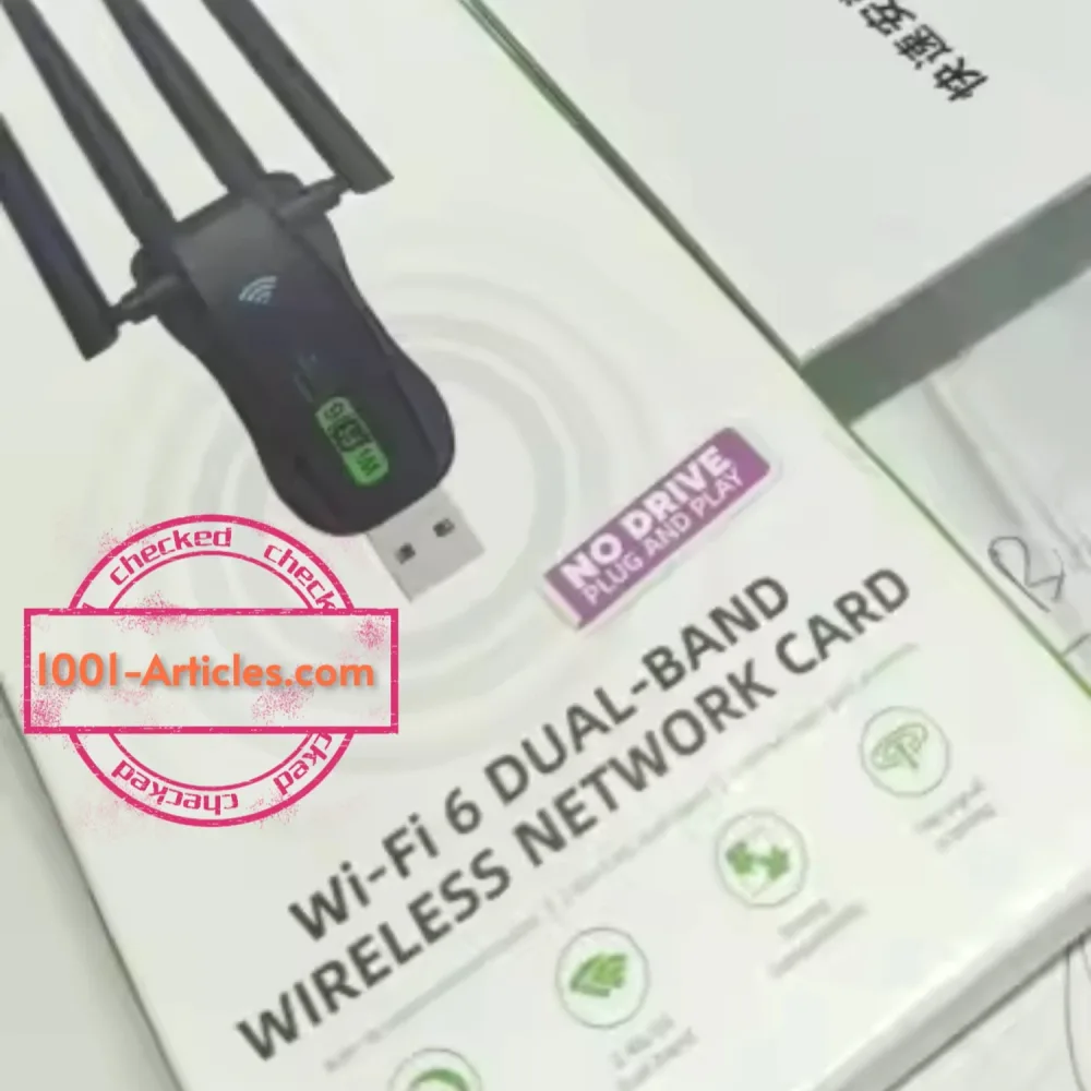 Adaptateur à 4 antennes USB AX900 WIFI6 et Bluetooth 5.4.2, double bandes