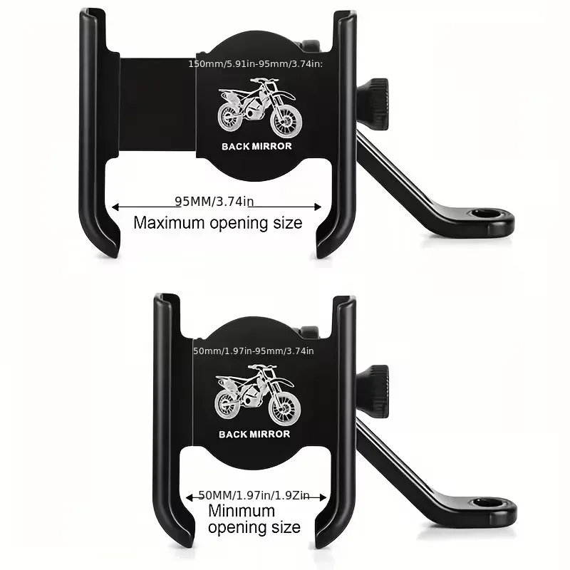Support Téléphone Vélo et Moto En Aluminium Fixation Griffe d'Aigle Ultra-Stable Orientable à 360° - حامل الهاتف المعدني والمقاوم للصدمات للدراجات النارية والبرية