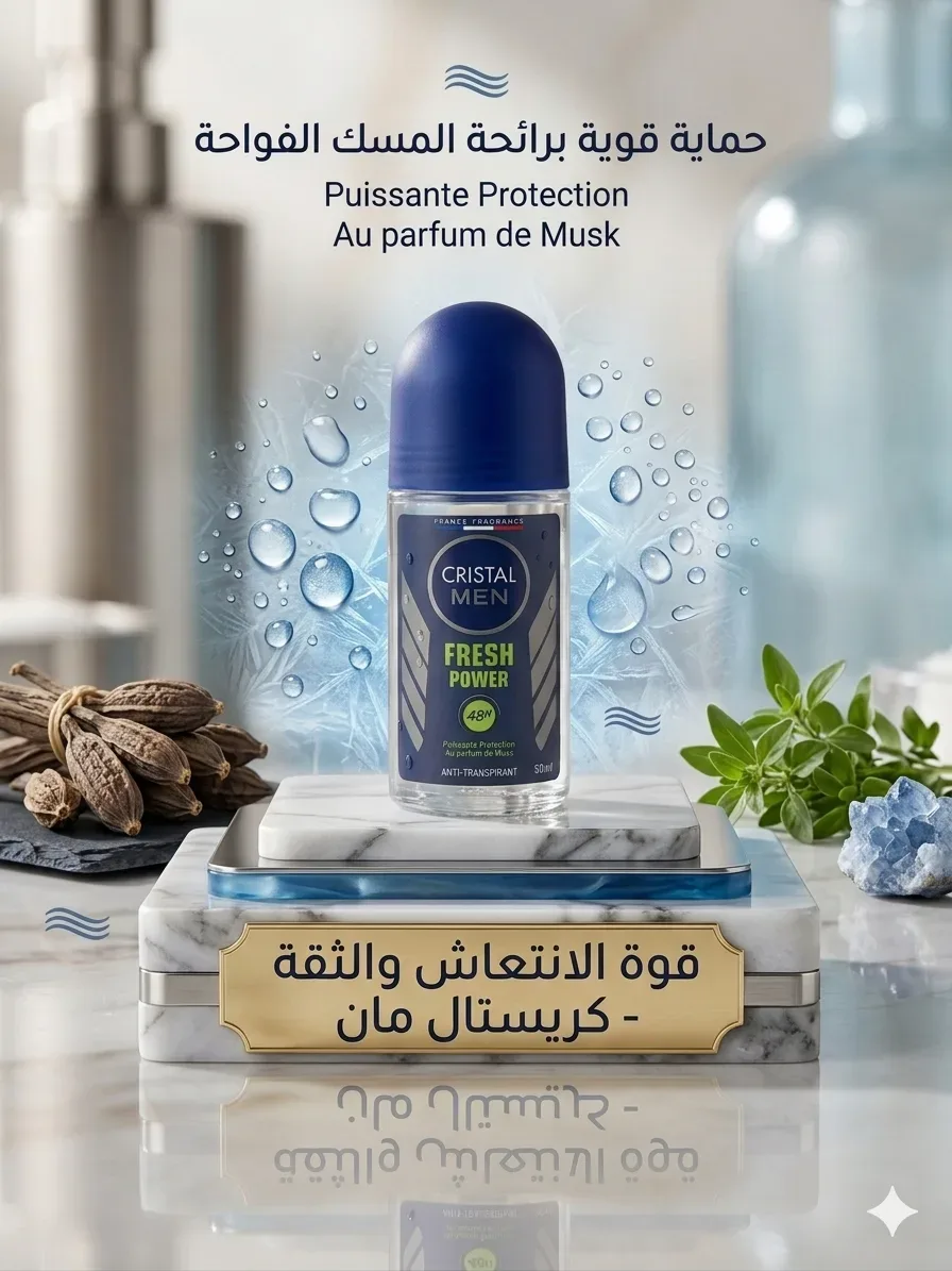 مزيل العرق Cristal Men Fresh Power