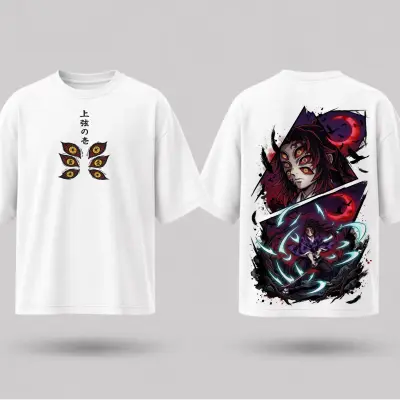 T-shirt Oversize Demon Slayer - Kokushibo, la Lune Supérieure Un