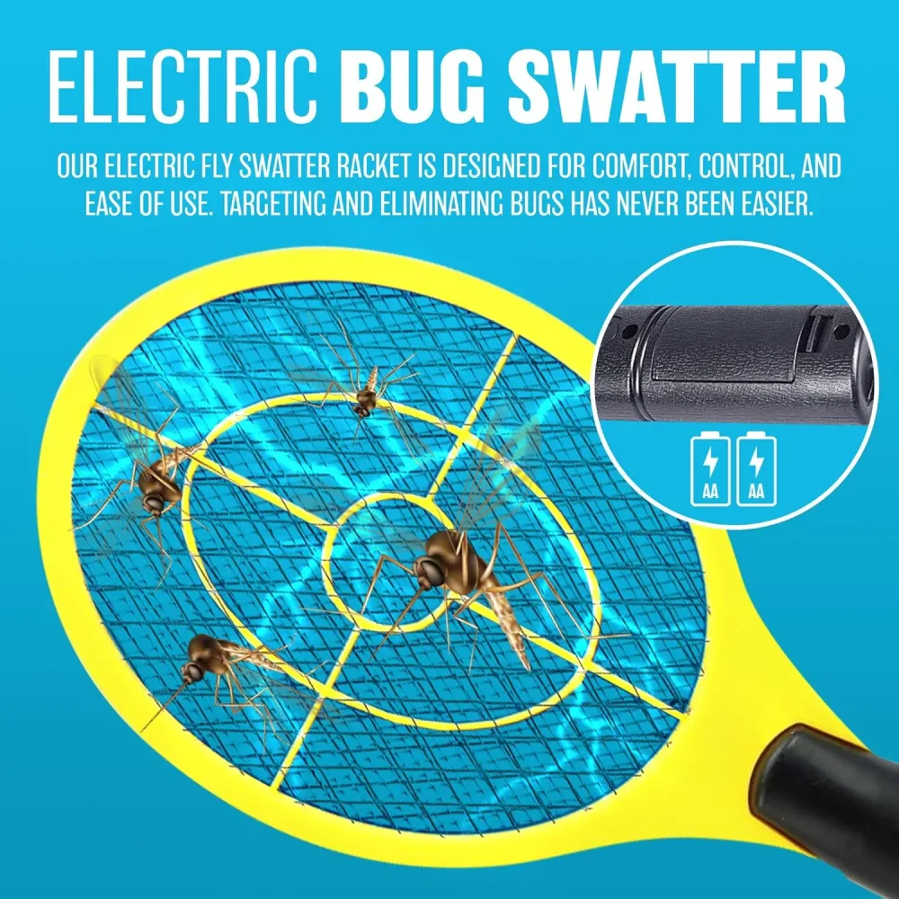 Raquette Trappe à SWAT Anti-Insectes Électrique Portable - مضرب الحشرات الكهربائي المحمول