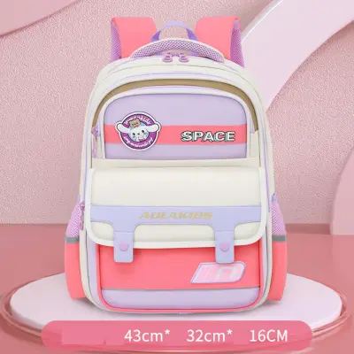 Sac à Dos Enfant Space Design Ludique Multi-Poches Rose – حقيبة مدرسية للأطفال لون وردي