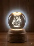 Veilleuse boule de cristal 🔮 3D " 9cm "