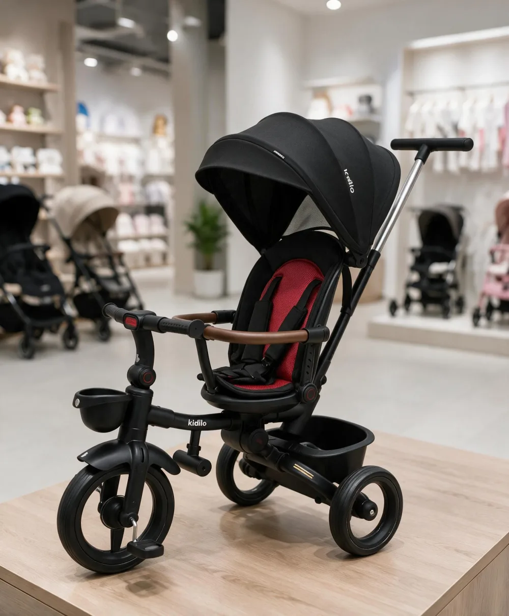 Vélo Poussette 7en1 guidon parental réglable – Kidil0