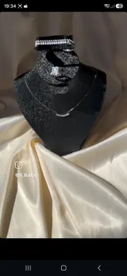 Parure 3 pièces : collier, bague et gourmette