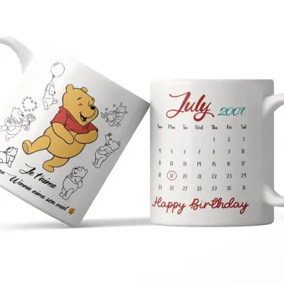 Mug - Birthday - Je T'aime Comme Winnie Aime Son Miel