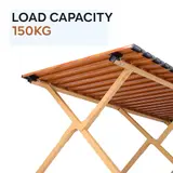 Table de Camping Pliante en Aluminium avec Design Grain de Bois - طاولة تخييم ألمنيوم قابلة للطي بتصميم خشبي