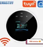 Détecteur intelligent de fuite de gaz avec sirène et capteur de température - Tuya Smart WiFi