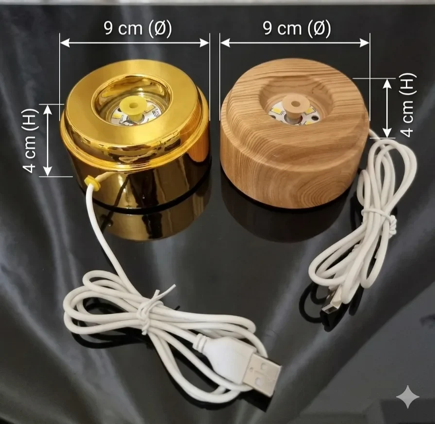 Veilleuse boule de cristal 🔮 3D " 9cm "