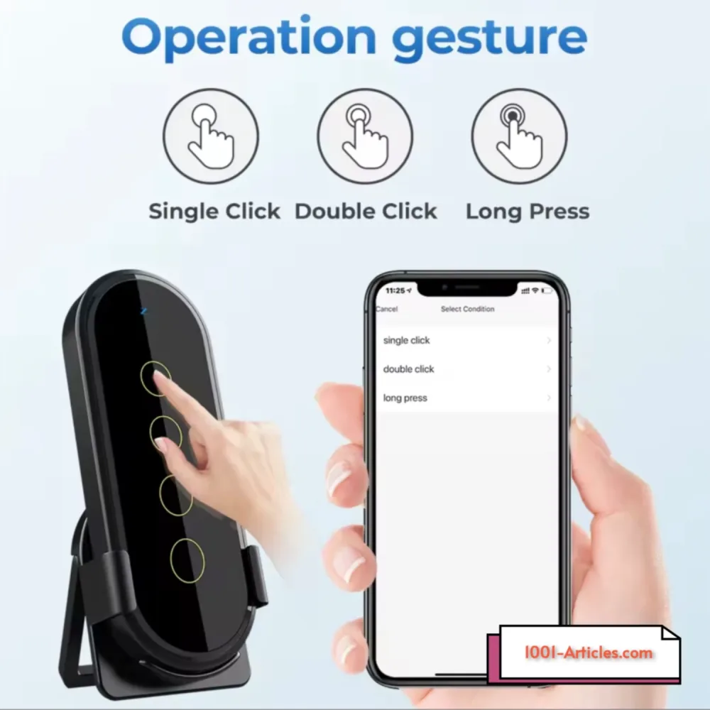 Interrupteur Tactile Smart, Tuya Zigbee, Programmable