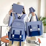 Ensemble de sacs d’école Kawai pour adolescents 5Pcs YISIYUAN Bleu – محفظة 5 قطع كاواي أزرق