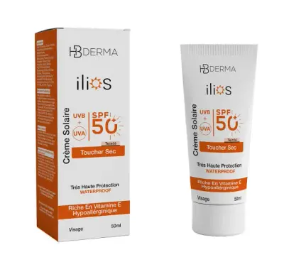 ilios creme solaire teinté hbderma