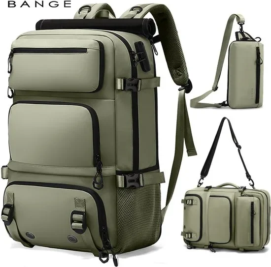 Sac à dos BANGE  antivol 3 en 1 avec sac à bandoulière amovible et compartiment à chaussures