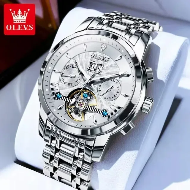 montre homme mouvment mécanique Olevs