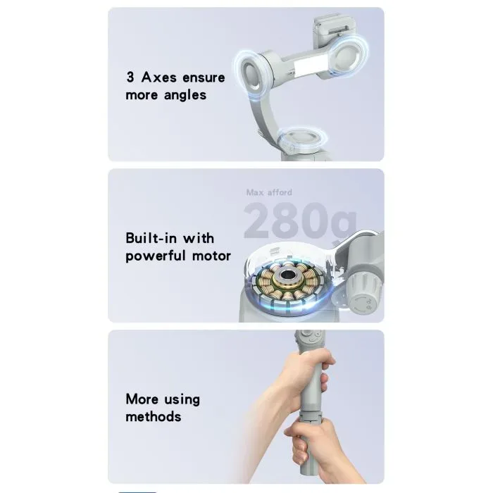 SF18 Phone Gimbal Stabilizer 360 Ai Auto Face Tracking Handheld Selfie Stick Tripod Tracking Gimbal
