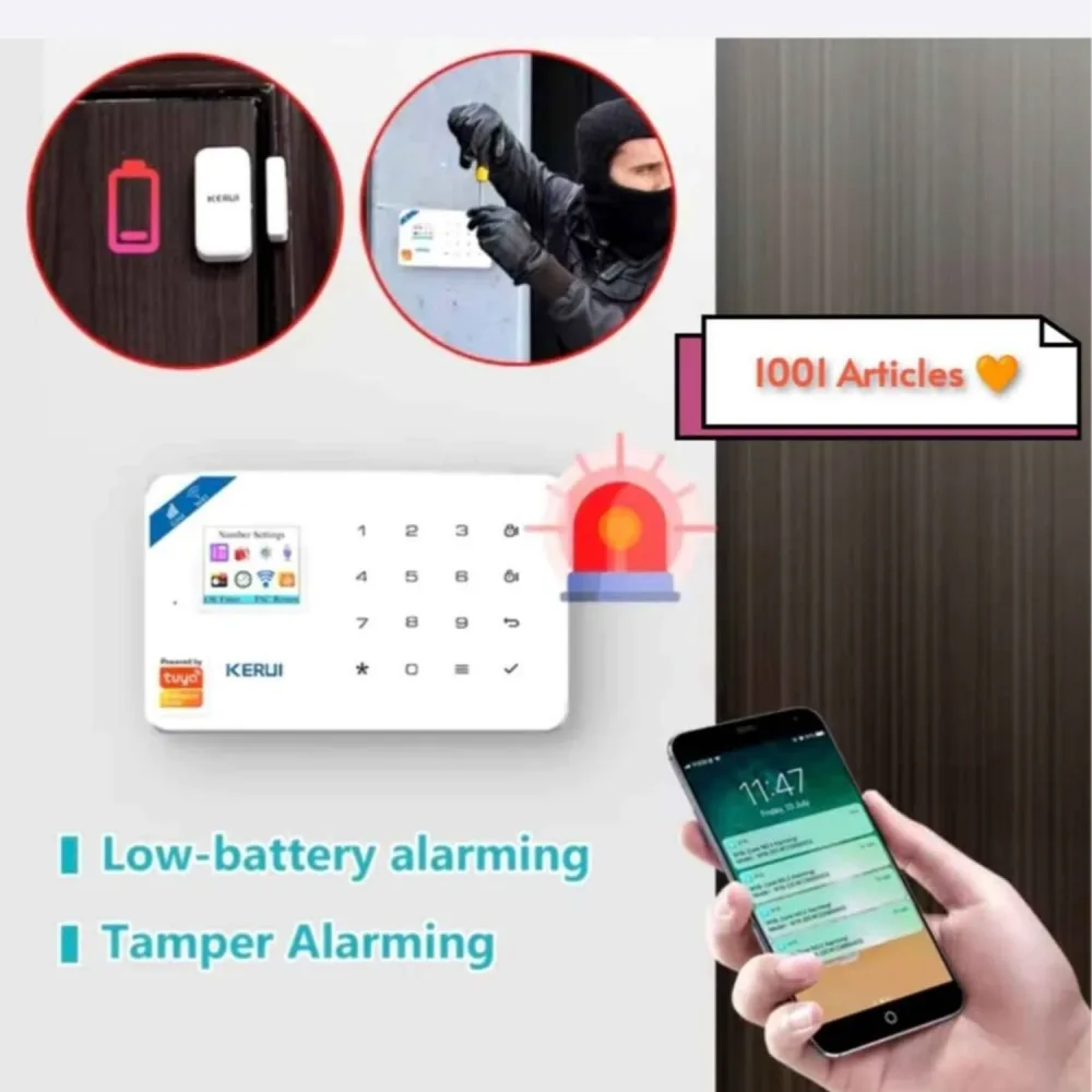 Alarme KERUI W 184 wifi et GSM, Tuya Smart