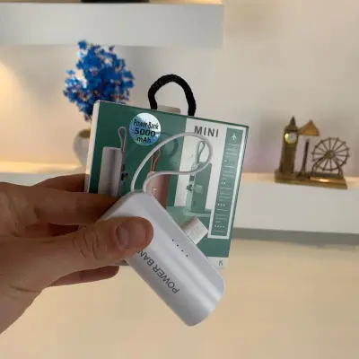 PowerBank 5000mAh et Support Telephone 2en1 – باور بانك