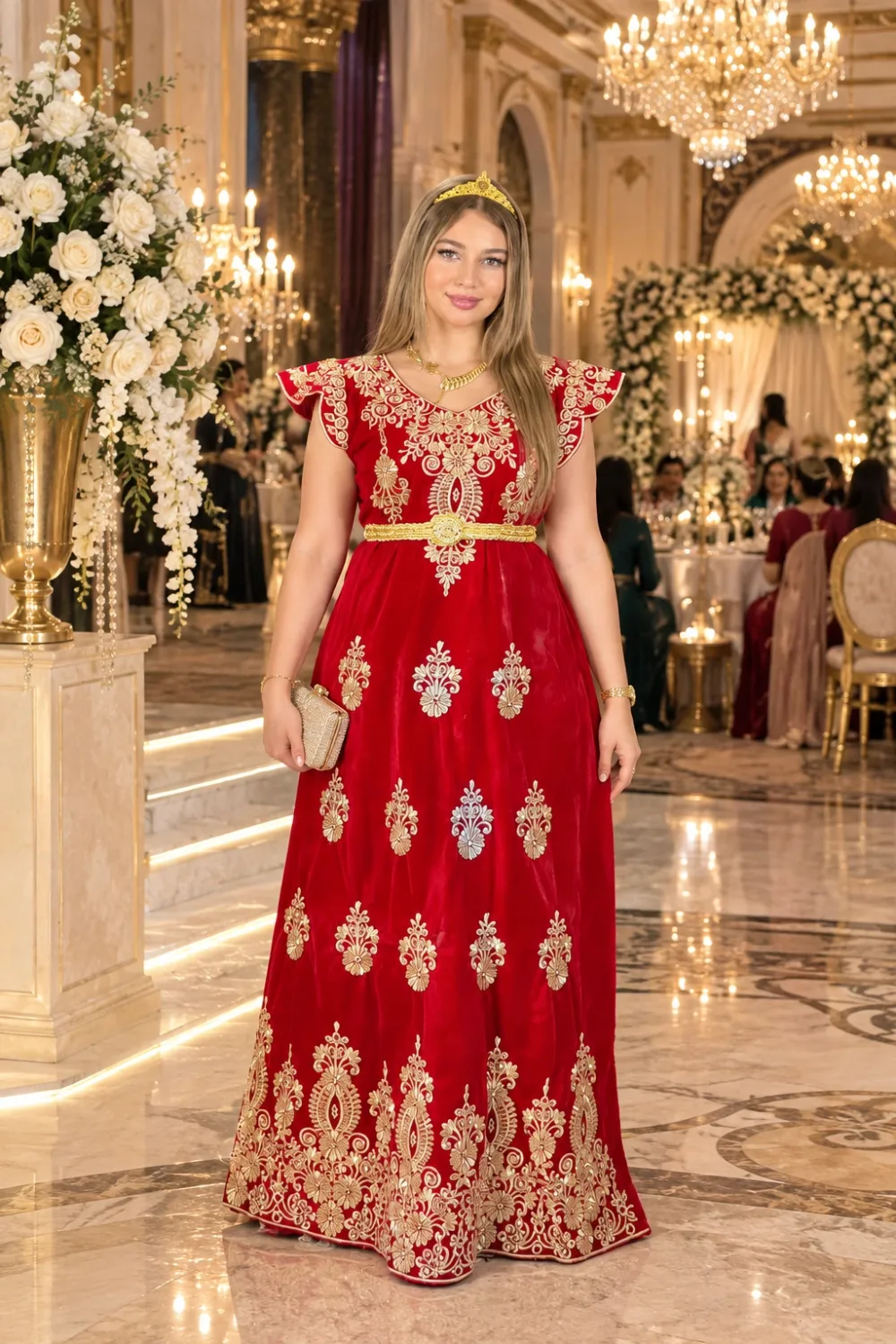 قندورة فرڨاني فاخرة للمناسبات ✨ إطلالة جزائرية راقية تخليكِ مميزة في العرس وكل مناسبة ❤️