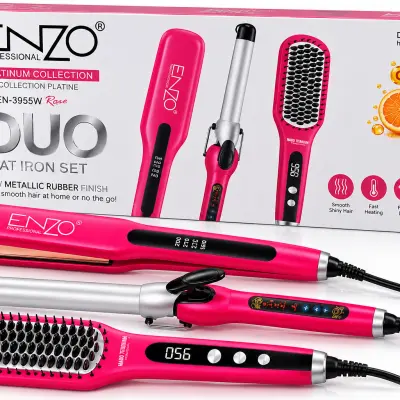 ENZO Professional DUO Platinum Collection – Kit de Coiffure 3 en 1