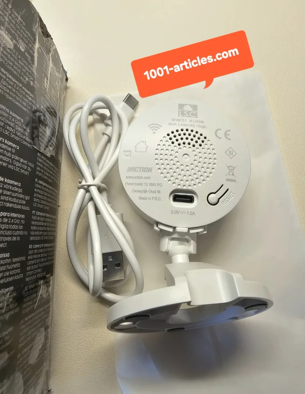 LSC SMART CONNECT, Caméra IP Interne, WiFi, HD 1080p, Tuya compatible.