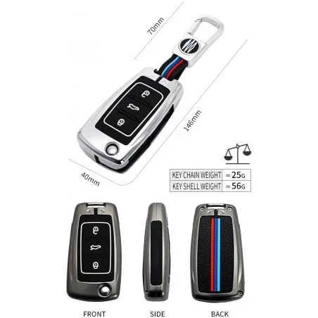 Coque clé pour VW Polo Golf Passat Seat Leon Ibiza Skoda