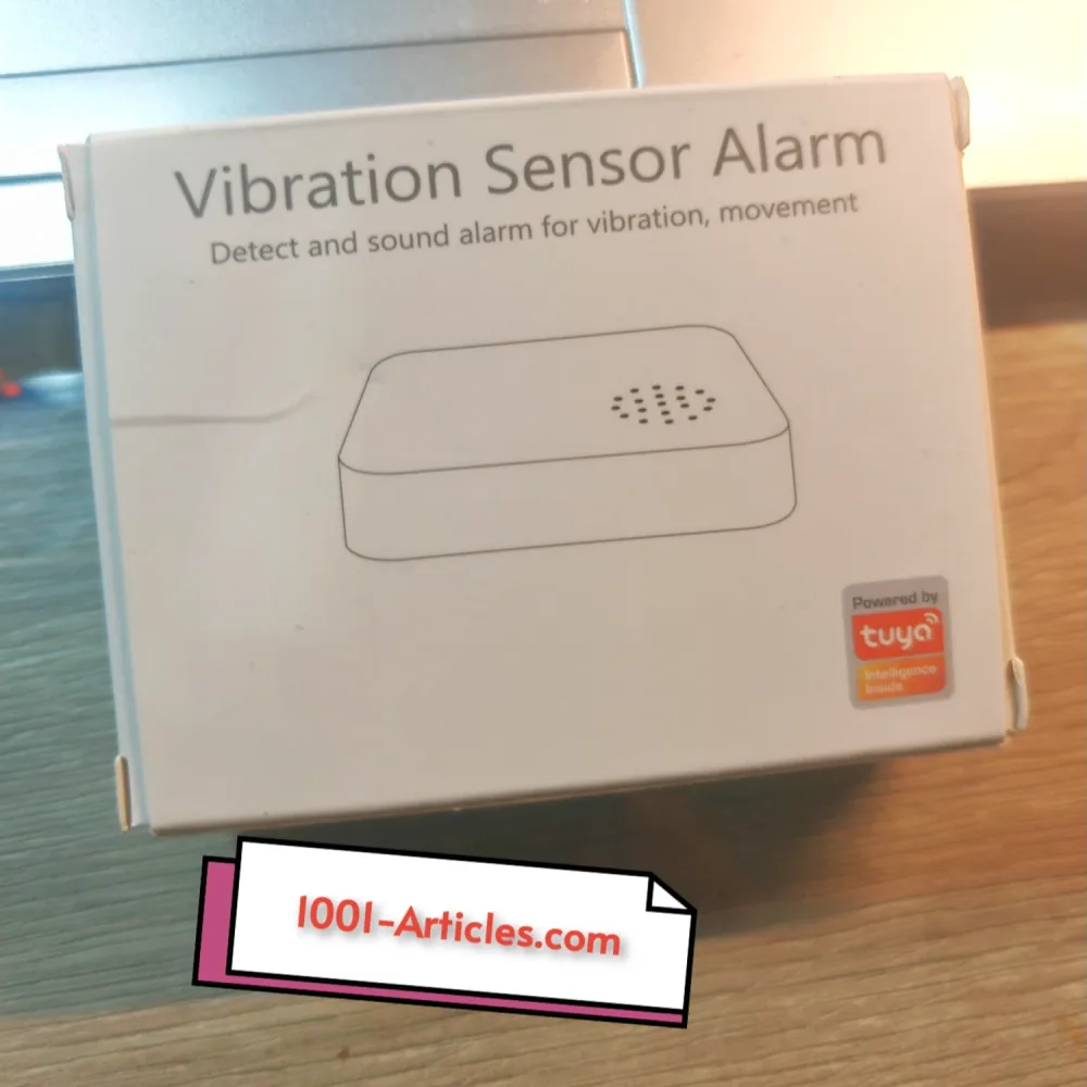 Capteur Smart Connecté de Vibrations - sans fil - Alarme Sonore - Tuya Smart Wifi.