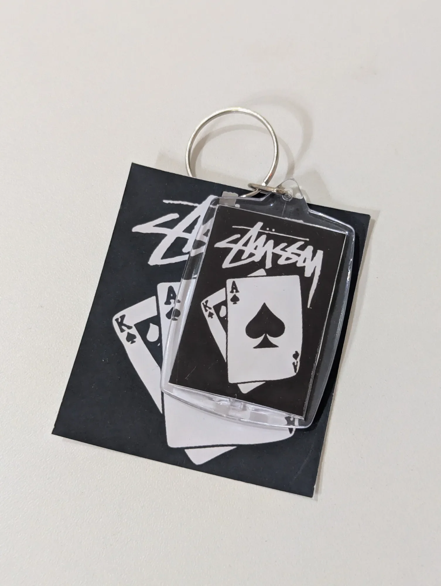 Porte clés acrylique stussy